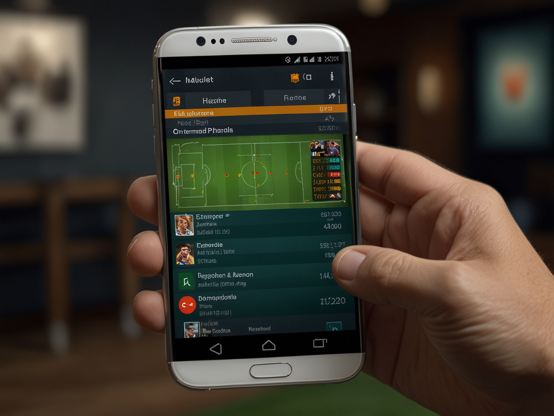 Interfaz móvil de Ecuabet en smartphone